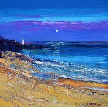 Carraig Fhada Lighthouse at the singing sands Islay 16x16 Carraig Fhada Lighthouse at the singing sands Islay 16x16